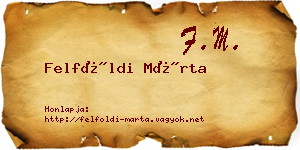 Felföldi Márta névjegykártya